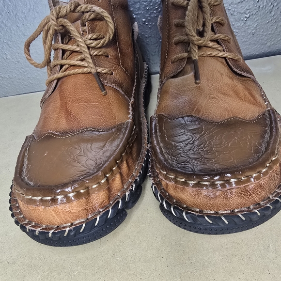 Men\'s Casual Brown Leather Lace-Up Shoes main image 8